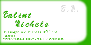 balint michels business card